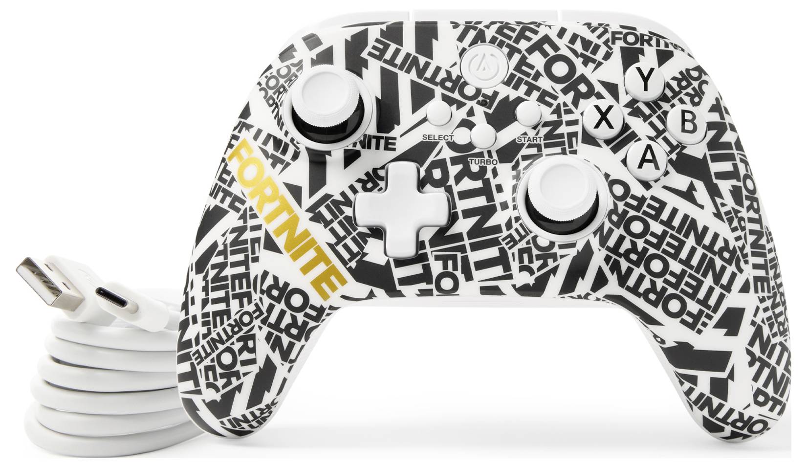 Power A OPS v1 "Fortnite Edition" Controller PC, Xbox Series X, Xbox Series S, Android, iOS Weiß, Schwarz