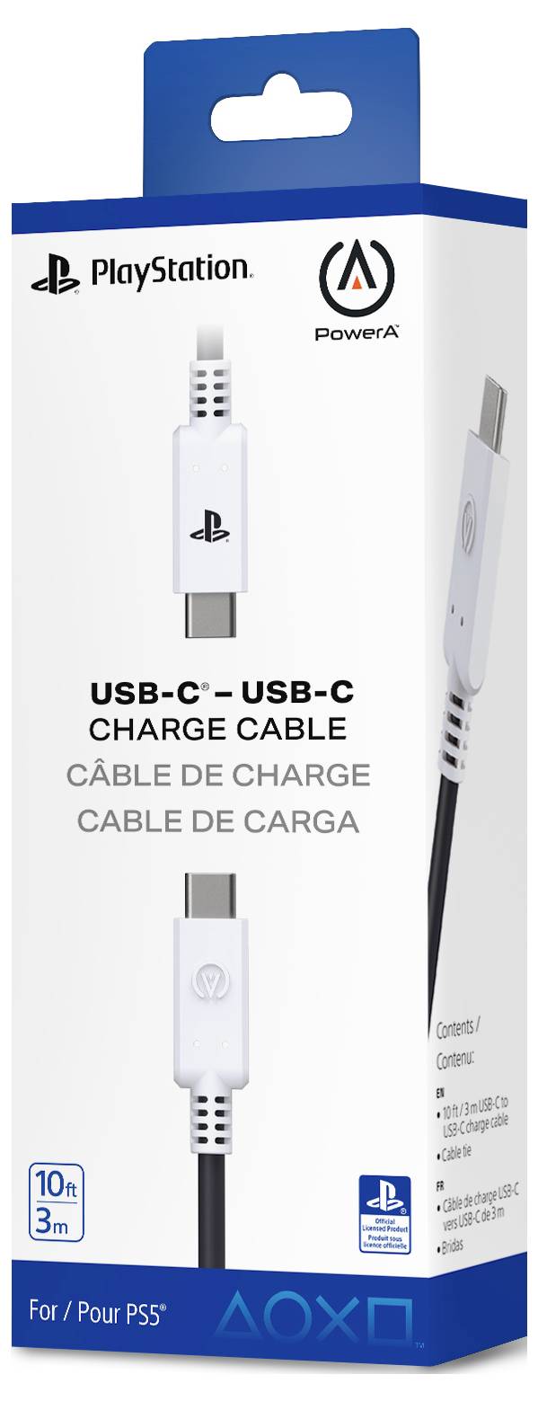 Power A USB-C®-auf-USB-C® (3 m) Ladekabel PS5, PS5 Pro, PS5 Slim