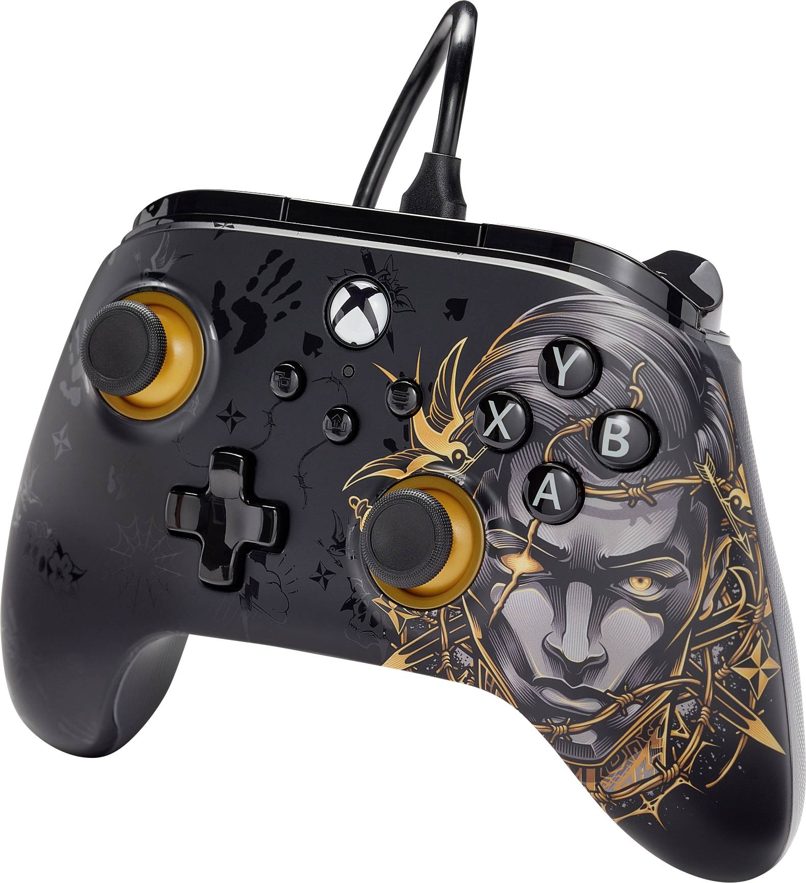Power A Advantage "Fortnite Midas" Controller Xbox Series X, Xbox Series S Schwarz, Gold, Silber