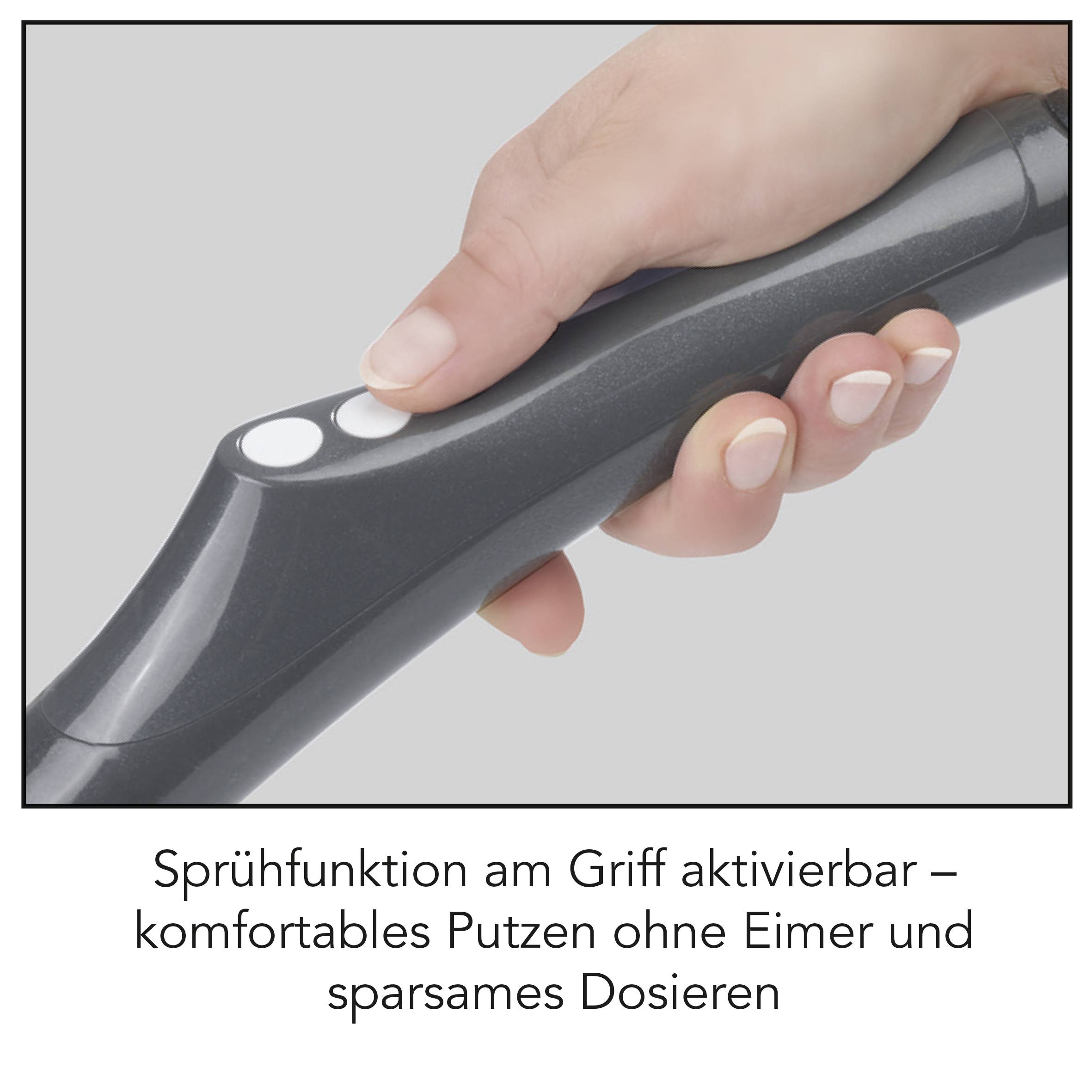 Maxxmee 00469 Akku-Vibrationsmopp Bodenwischer Weiß, Grau 1St.