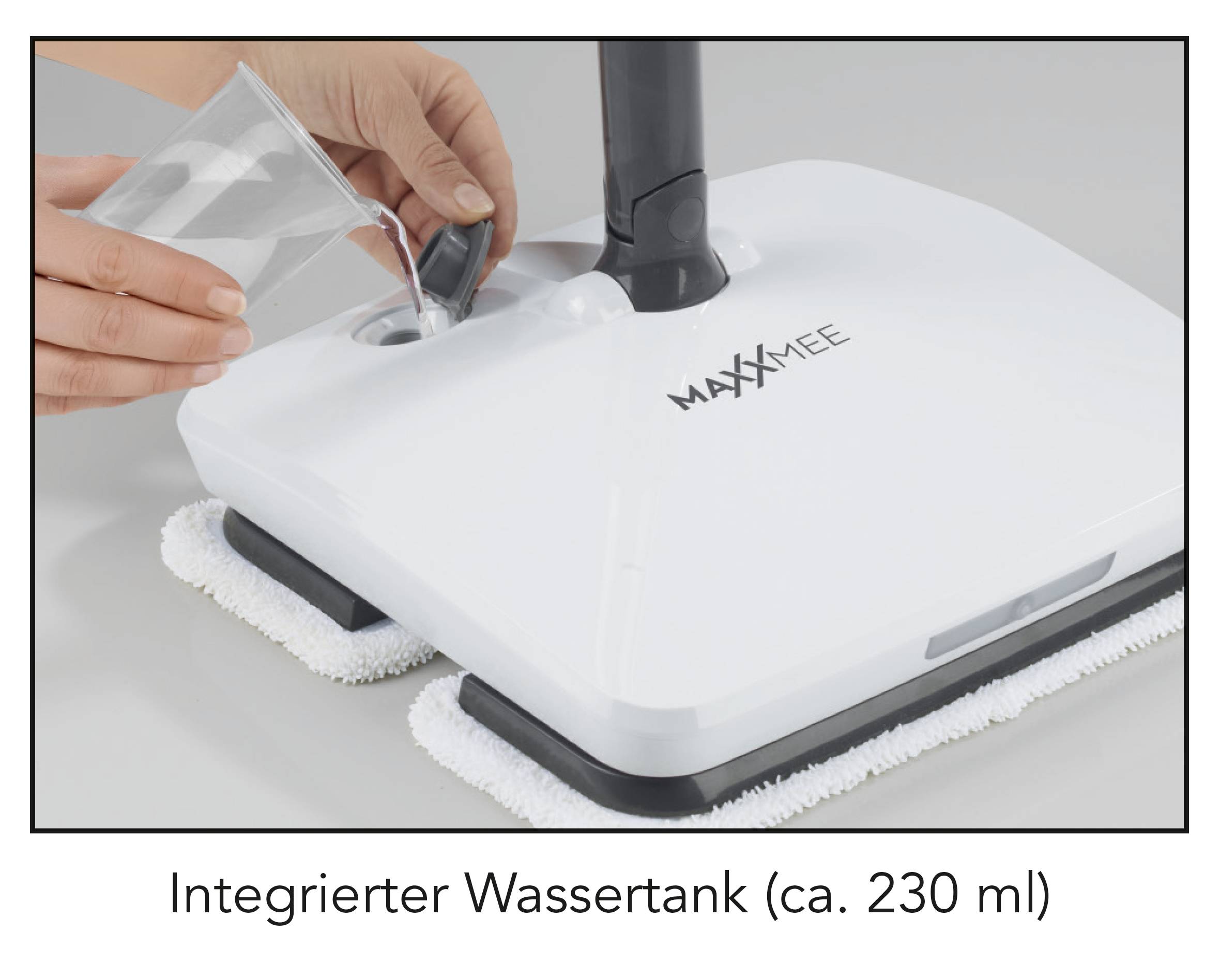 Maxxmee 00469 Akku-Vibrationsmopp Weiß, Grau 1St.