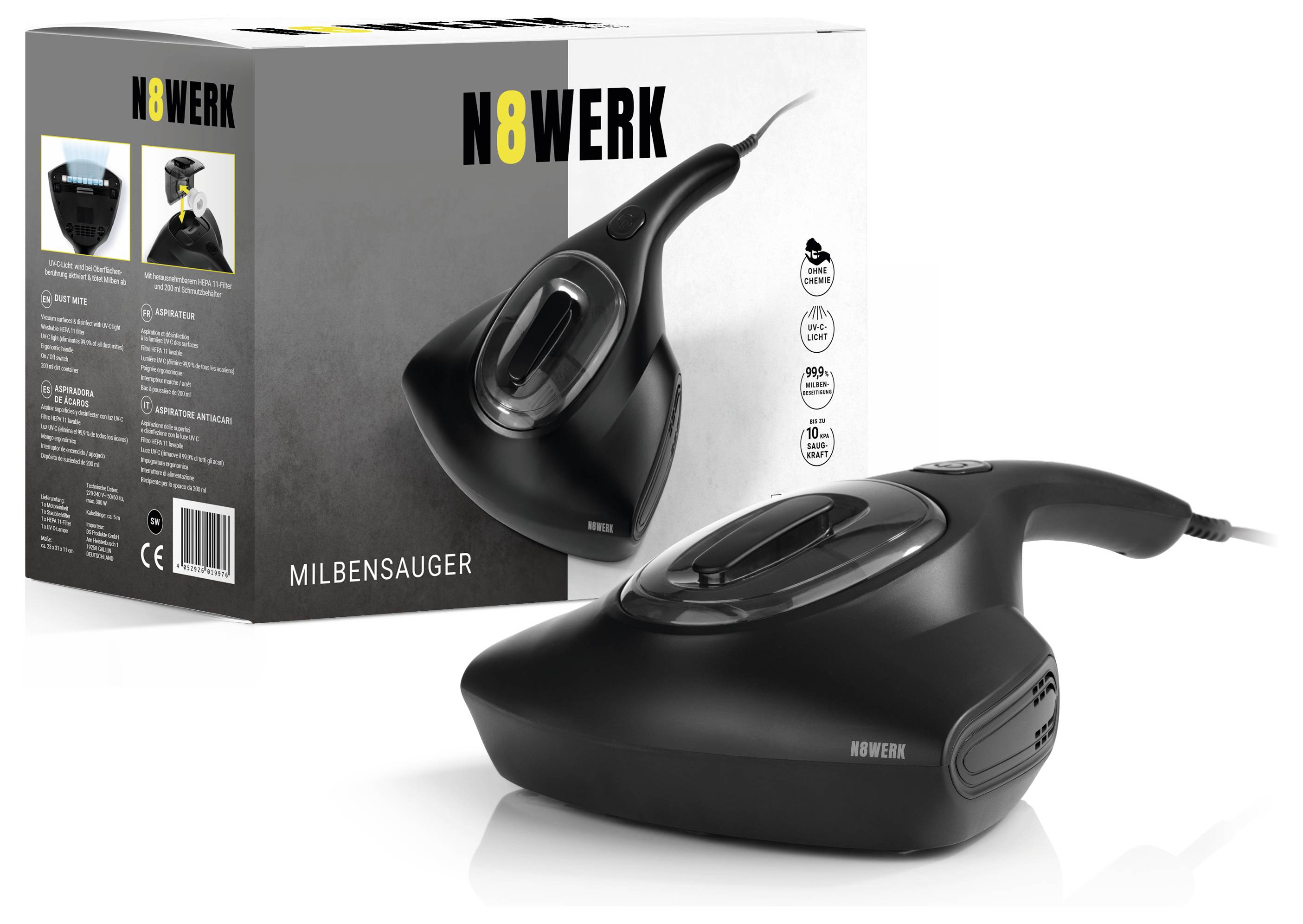 N8WERK UV-C 01997 Handstaubsauger