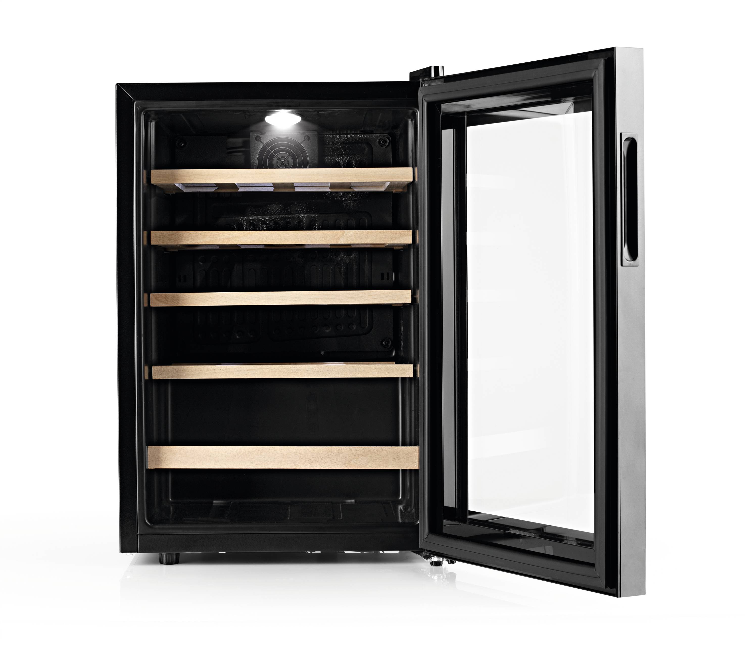 N8WERK JC-62E/HC Glaskühlschrank 62l EEK: G (A - G) Standgerät Schwarz