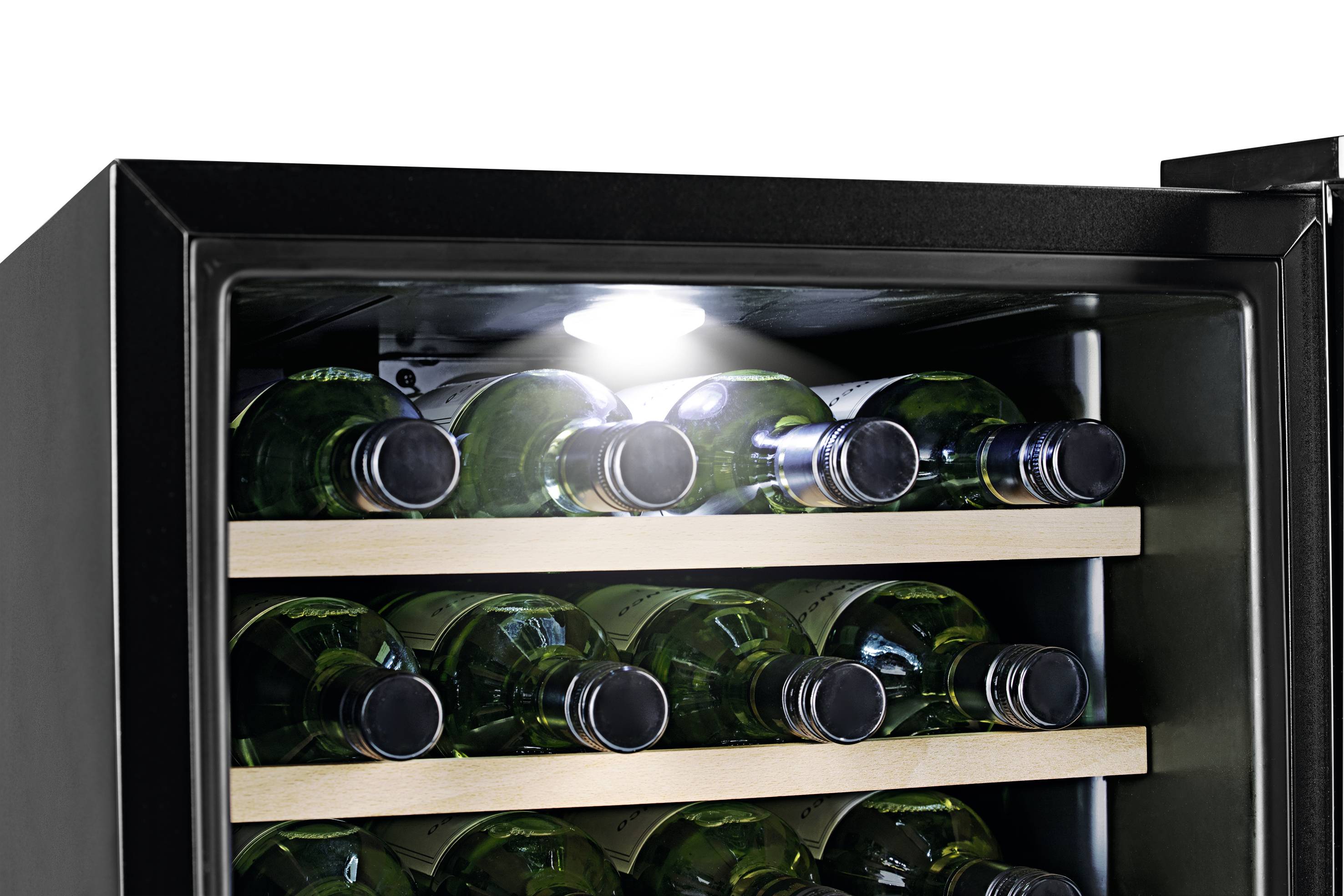 N8WERK JC-88E/HC Glaskühlschrank 88l EEK: G (A - G) Standgerät Schwarz