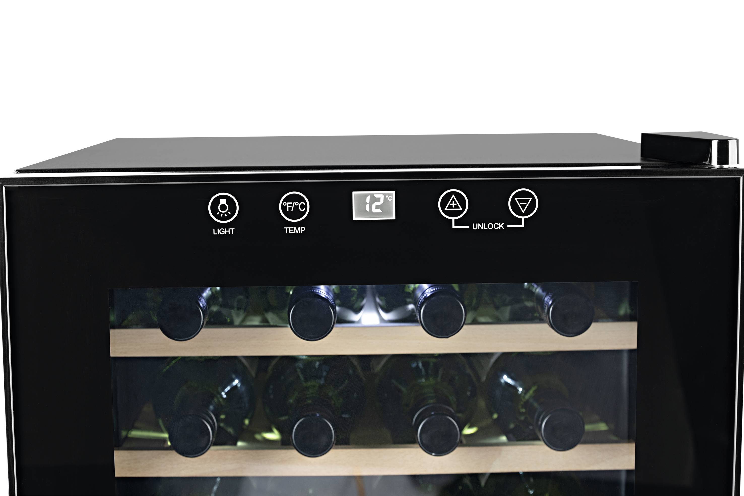 N8WERK JC-88E/HC Glaskühlschrank 88l EEK: G (A - G) Standgerät Schwarz