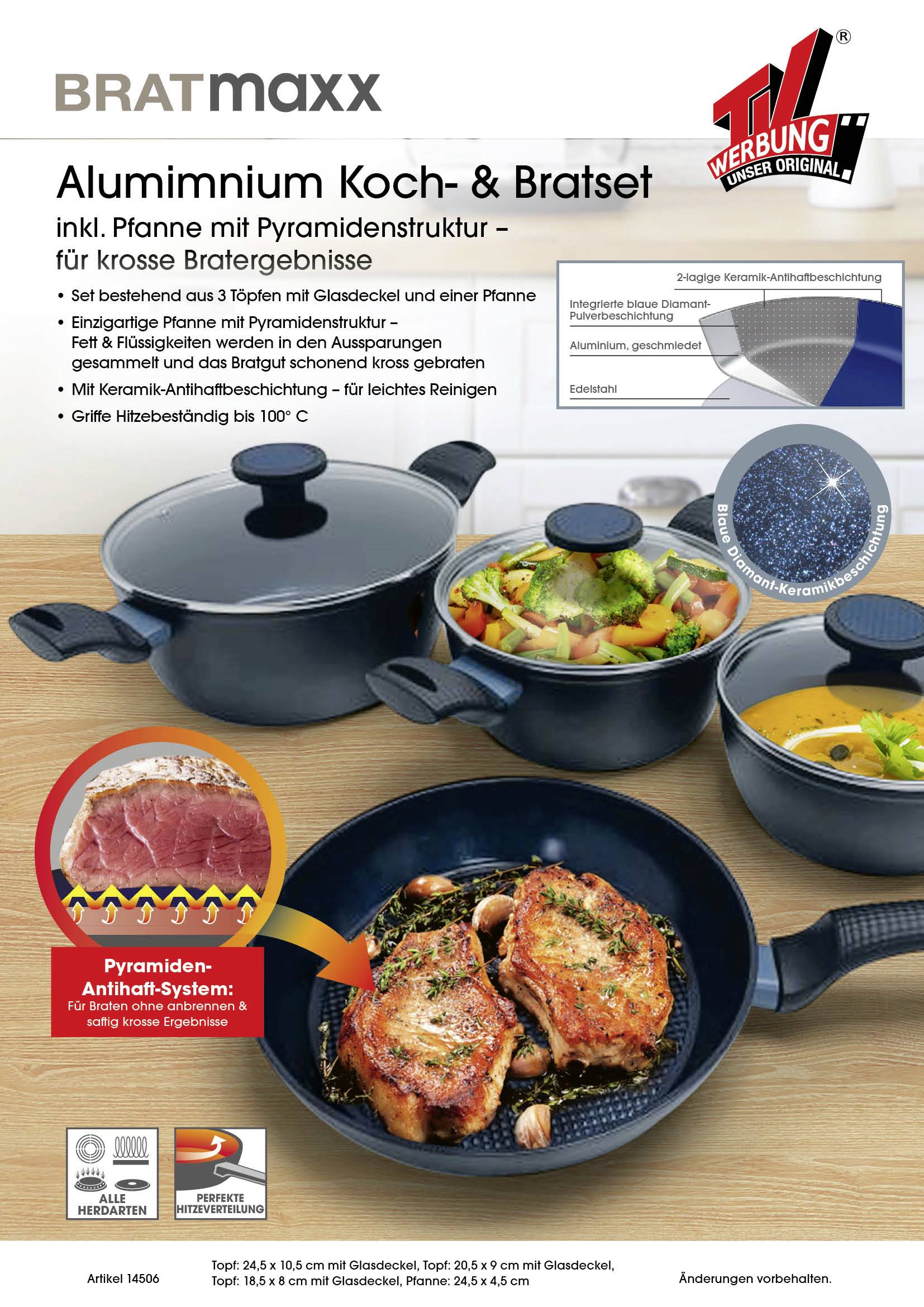 Bratmaxx 14506 Kochtopf-Set 7teilig