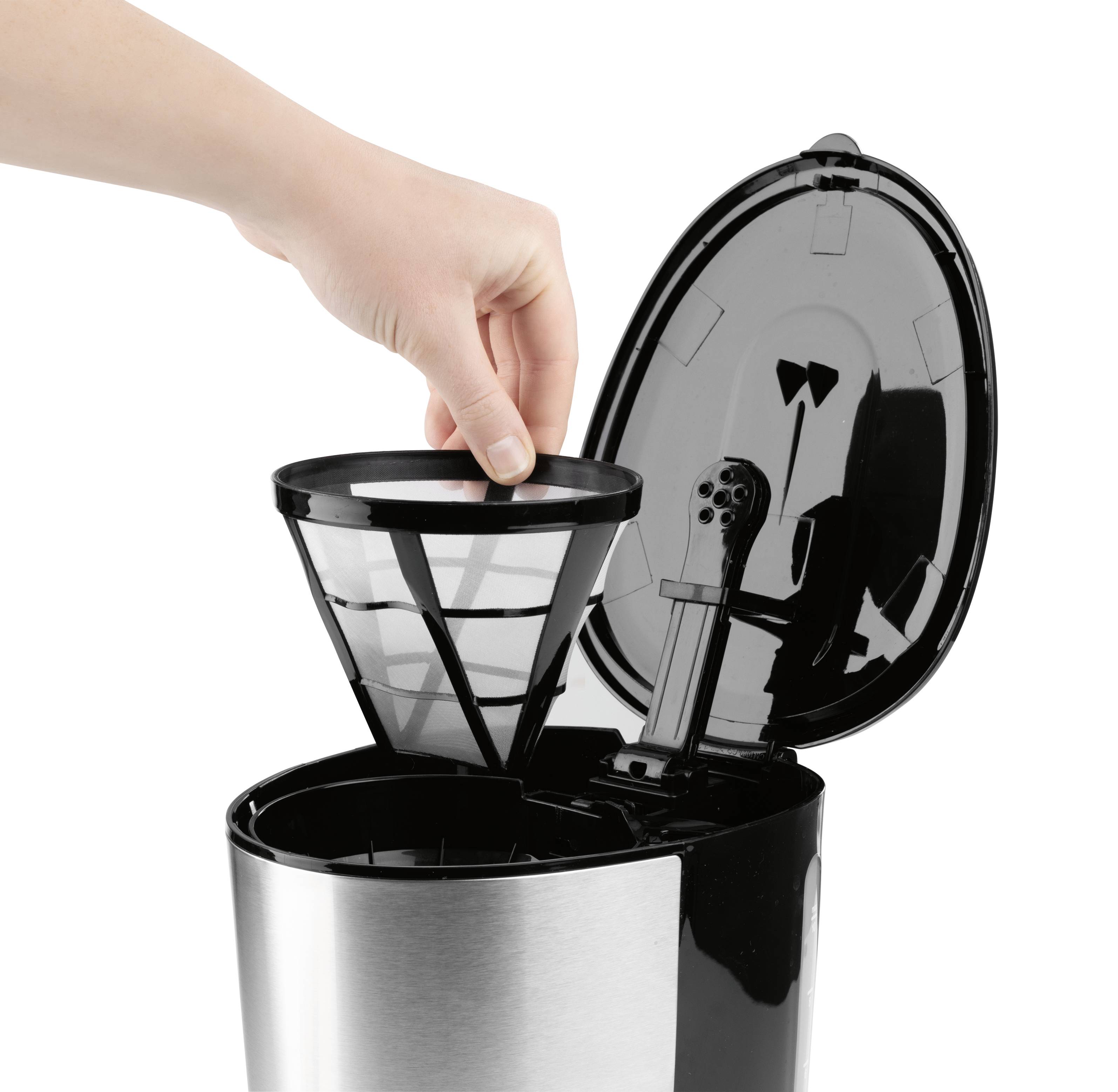 Maxxmee Barista Kaffeemaschine Schwarz, Silber Fassungsvermögen Tassen=10 Glaskanne