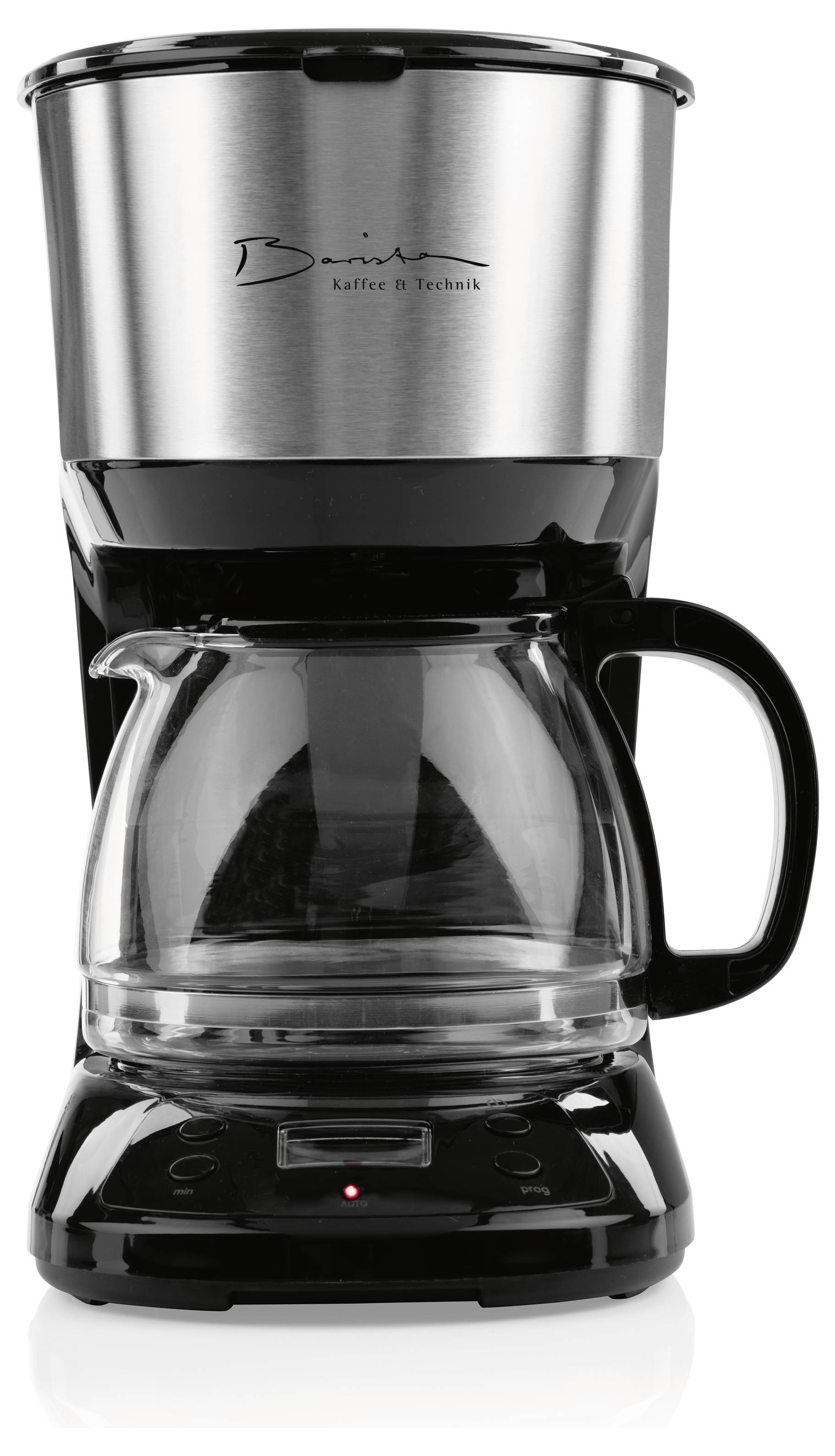 Maxxmee Barista Kaffeemaschine Schwarz, Silber Fassungsvermögen Tassen=10 Glaskanne