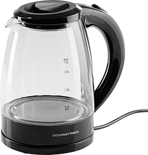 GourmetMaxx Wasserkocher Schwarz Fassungsvermögen: 1.8 l