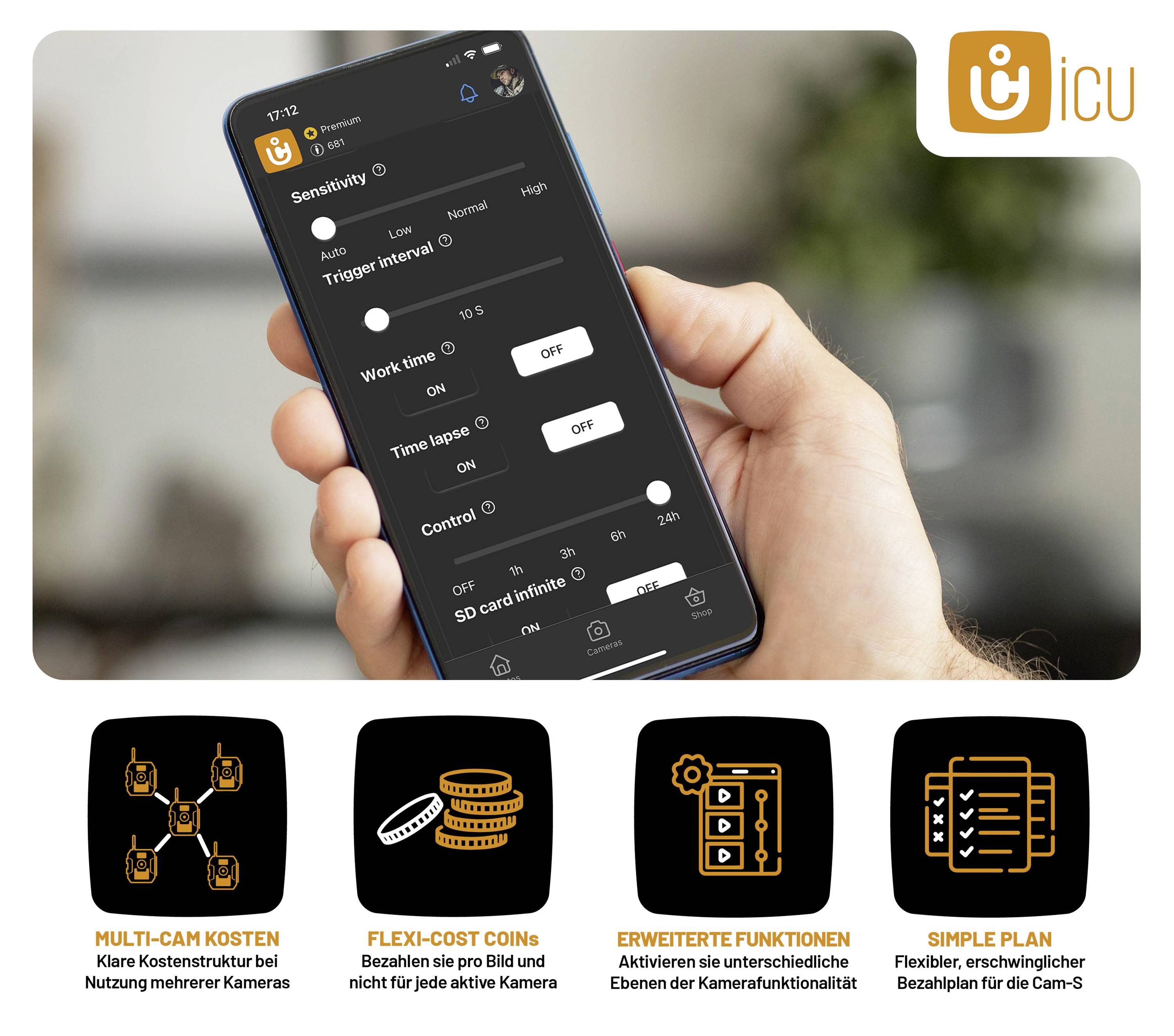 ICU CLOM EasyCam Wildkamera Tarn-Braun