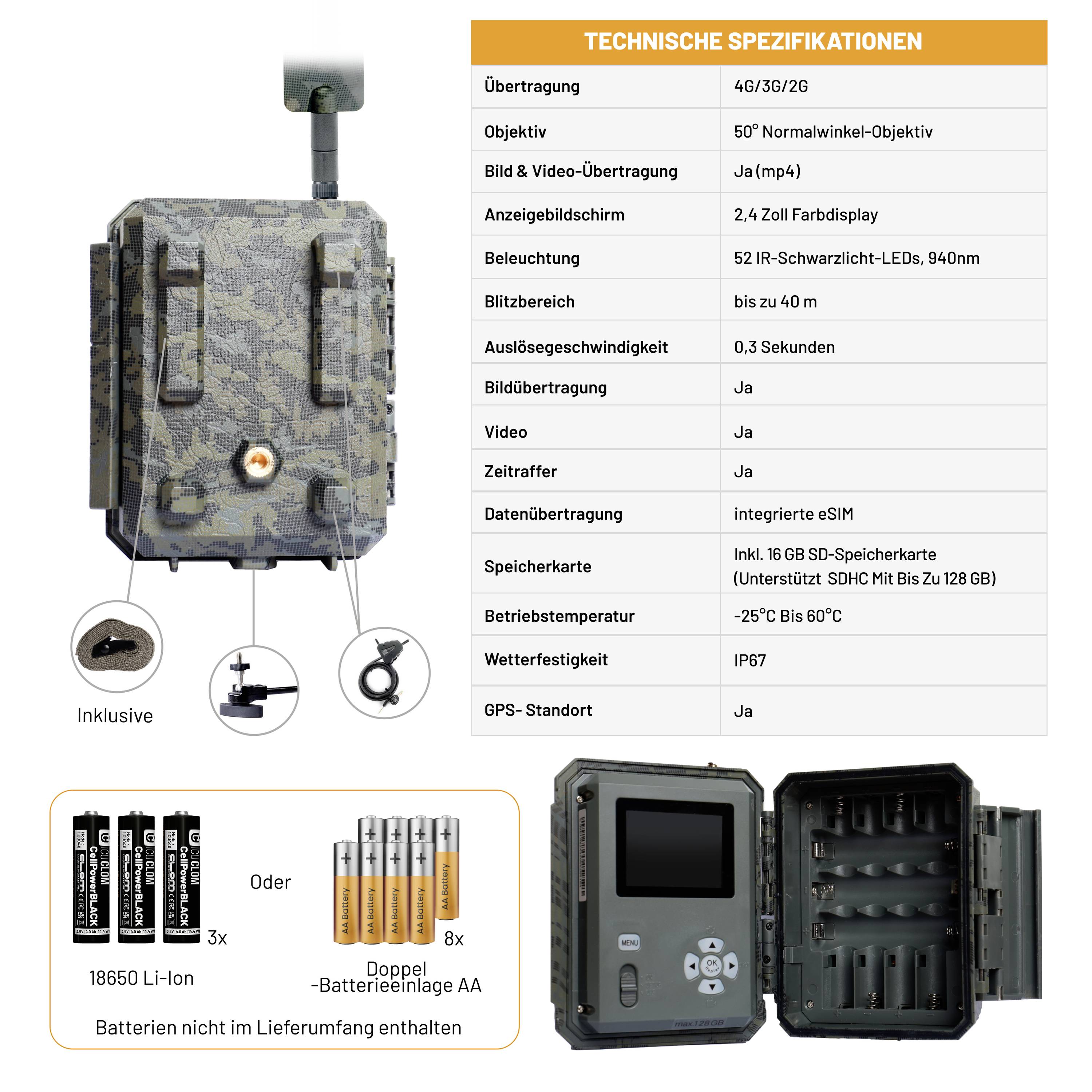 ICU CLOM Cam6 Wildkamera Camouflage