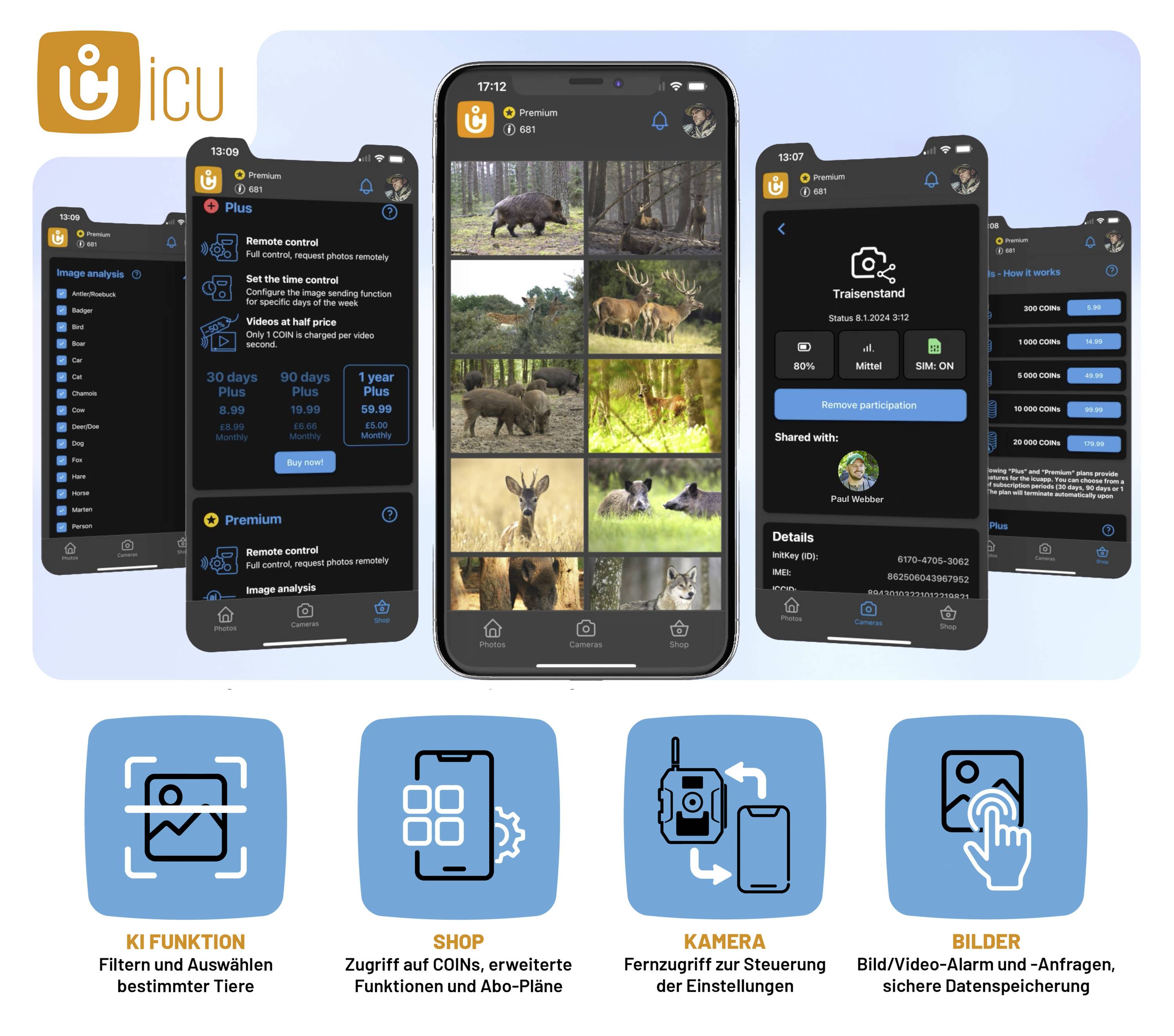 ICU CLOM Cam-S Wildkamera Tarn-Grün