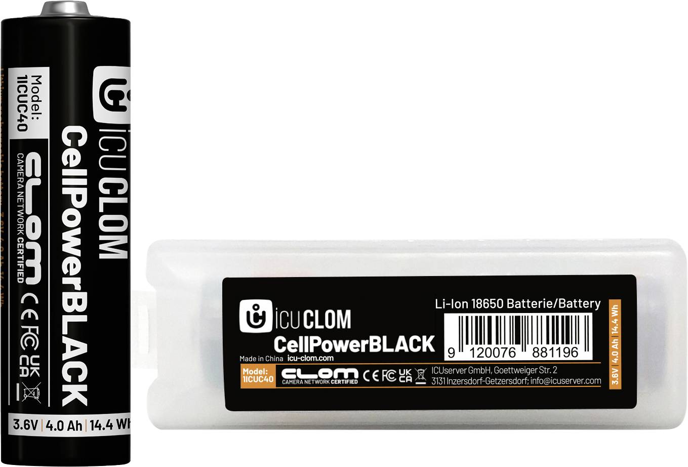 ICU CellPower Schwarz Spezial-Akku Li-Ion 4000 mAh 1.2 V 1 St.