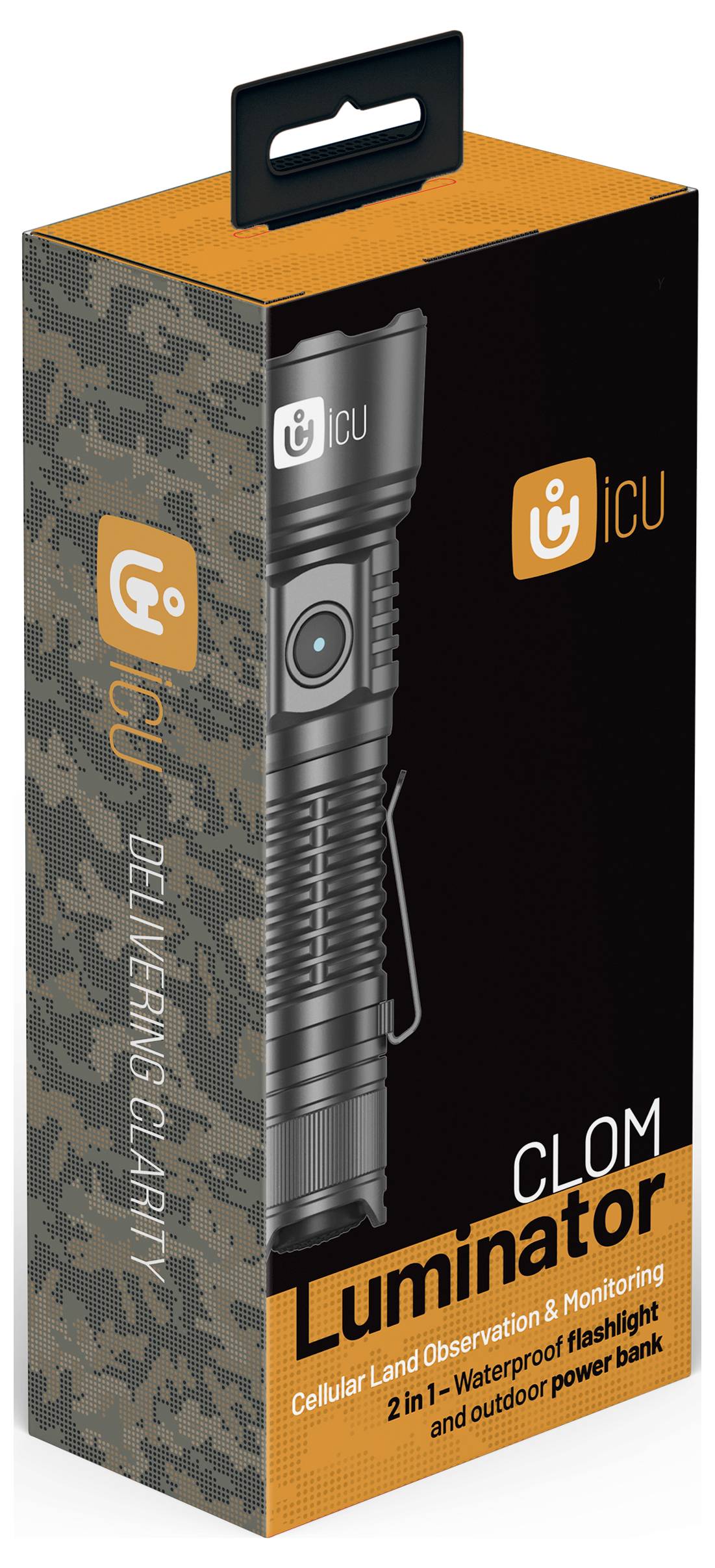 ICU Luminator LED Taschenlampe Große Reichweite, IP68 (wasserdicht), mit USB-Schnittstelle Li-Ionen Akkus 1600lm 120g