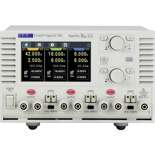 Aim TTi FX100TP Labornetzgerät, einstellbar 0 - 42V 1mA - 6A 246W fernsteuerbar, OVP, schmale Bauform Anzahl Ausgänge 3 x Aim TTi FX100TP Labornetzgerät, einstellbar 0 - 42V 1mA - 6A 246W fernsteuerbar, OVP, schmale Bauform Anzahl Ausgänge 3 x