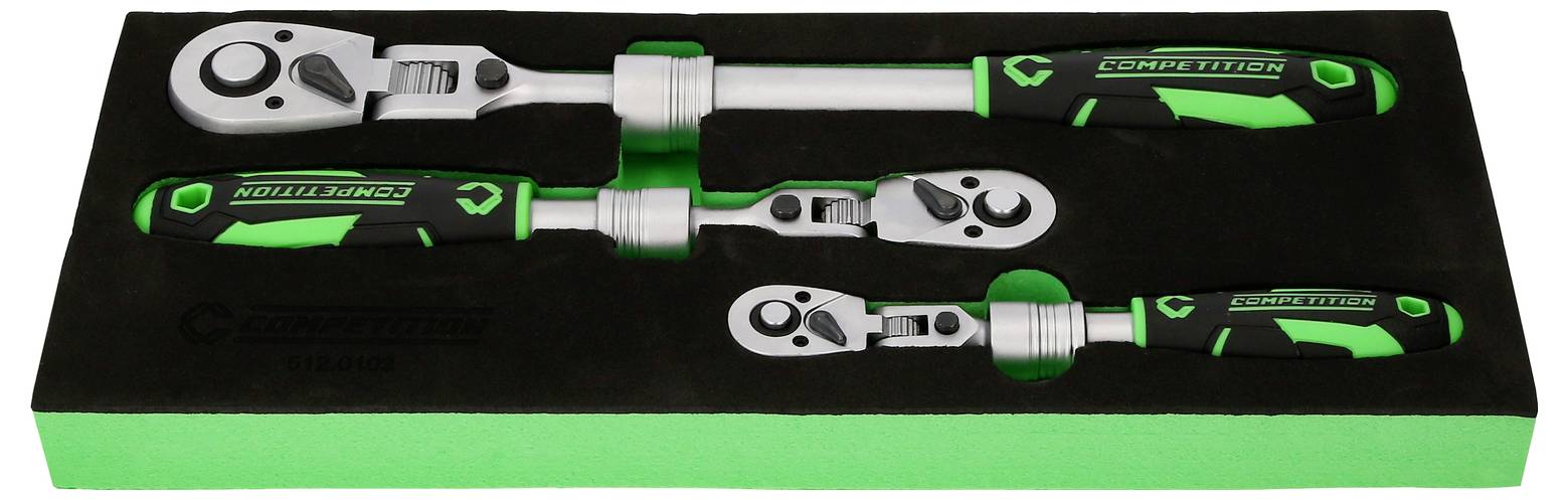 KS Tools 512.0103 COMPETITION Teleskop-Ratschen-Satz,3-tlg Steckschlüsselsatz 512.0103