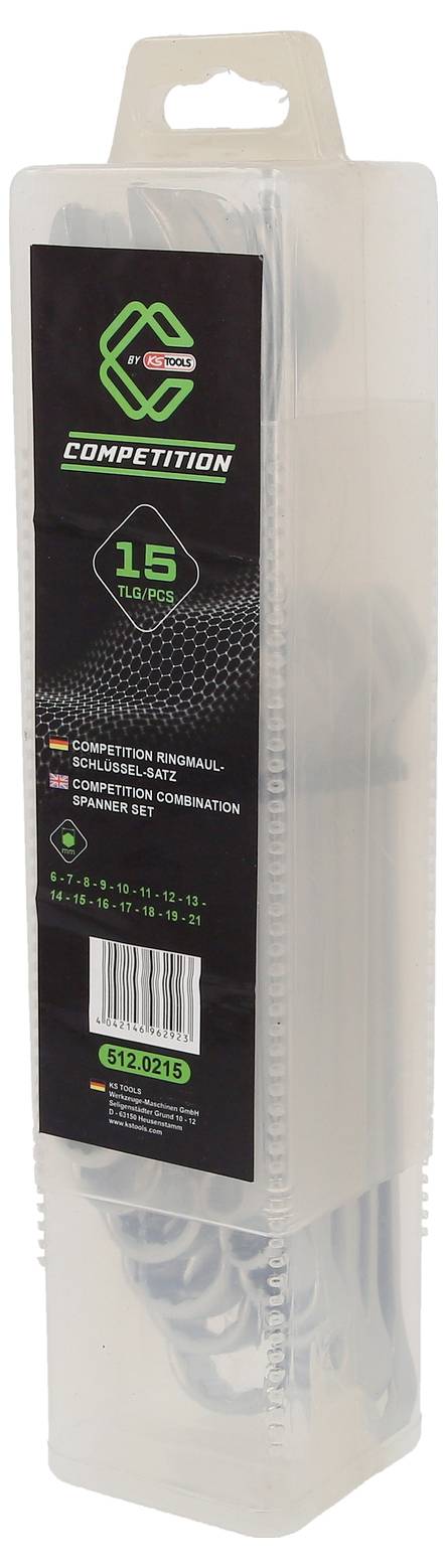 KS Tools 512.0215 512.0215 COMPETITION Ringmaulschlüssel-Satz Ring-Maulschlüssel-Satz 15teilig