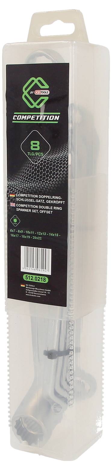KS Tools 512.0218 512.0218 COMPETITION Doppel-Ringschlüssel-Satz Doppel-Ringschlüssel-Satz 8teilig