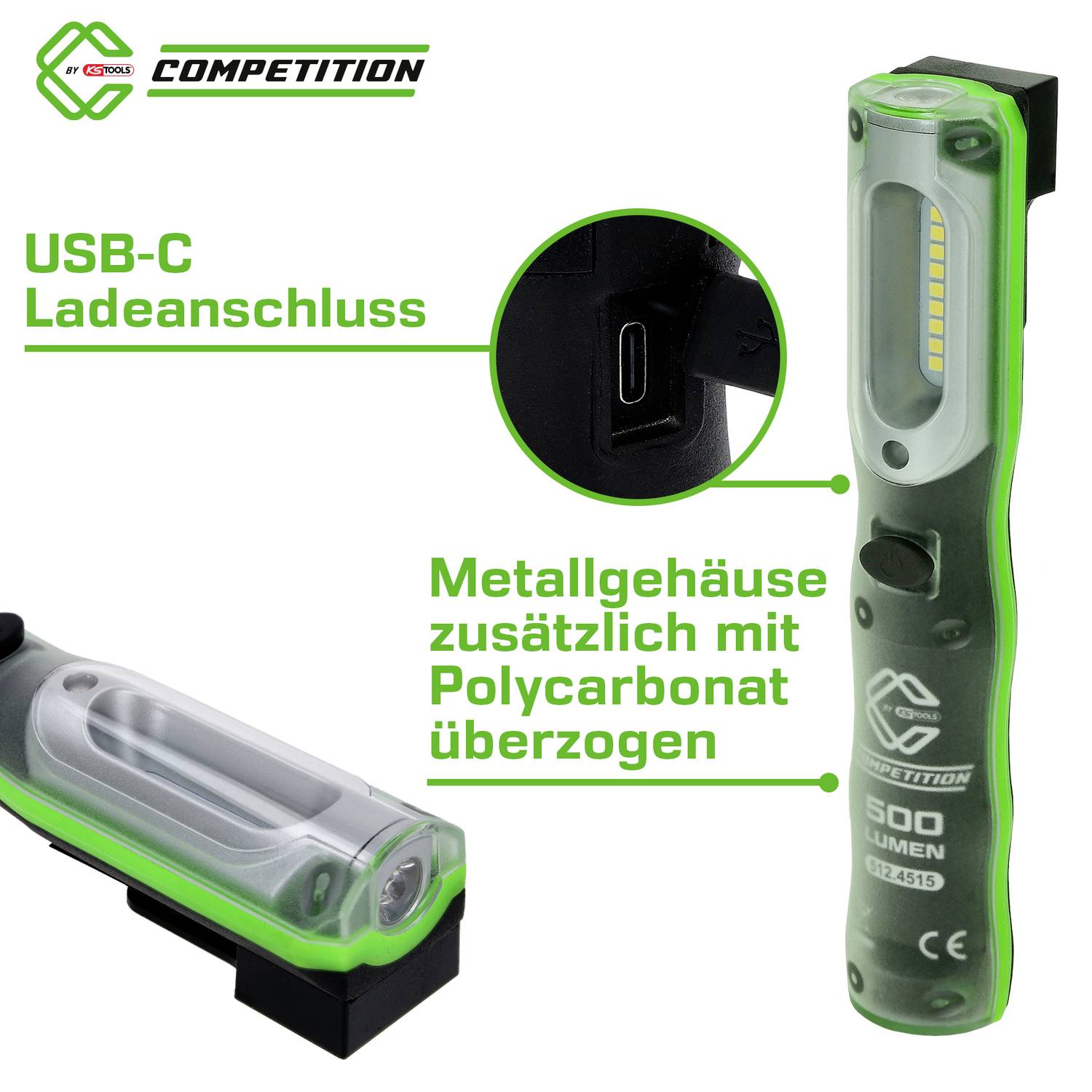KS Tools 512.4515 COMPETITION LED-Arbeitsleuchte 500 Lumen 2021 Energieeffizienzklasse n.rel