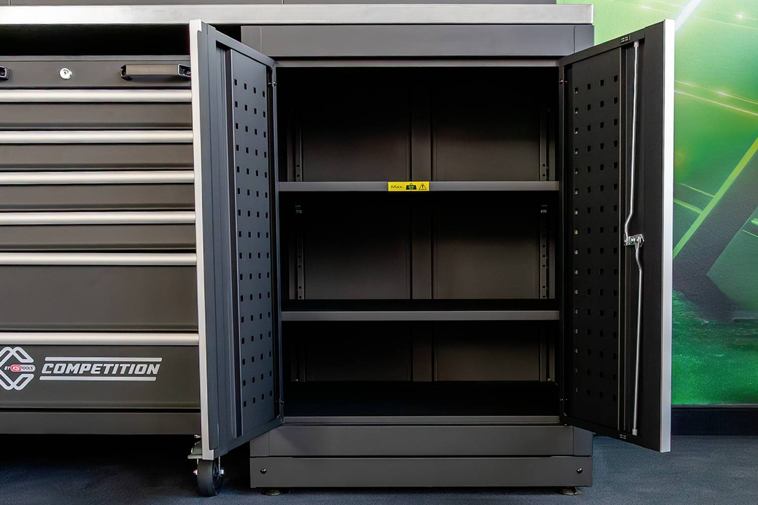 KS Tools 512.6000 COMPETITION Werkstatt-Schranksystem mit Edelstahlplatte