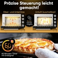 Profi Cook PC-MBG 1277 Minibackofen Multifunktion, Sichtfenster, Umluft-Funktion, stufenloser Temperaturregler Profi Cook PC-MBG 1277 Minibackofen Multifunktion, Sichtfenster, Umluft-Funktion, stufenloser Temperaturregler