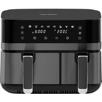Profi Cook PC-FR 1295 H Heißluft-Fritteuse 9 l 2700 W 2 getrennte Temperaturregler Schwarz, Inox Profi Cook PC-FR 1295 H Heißluft-Fritteuse 9 l 2700 W 2 getrennte Temperaturregler Schwarz, Inox