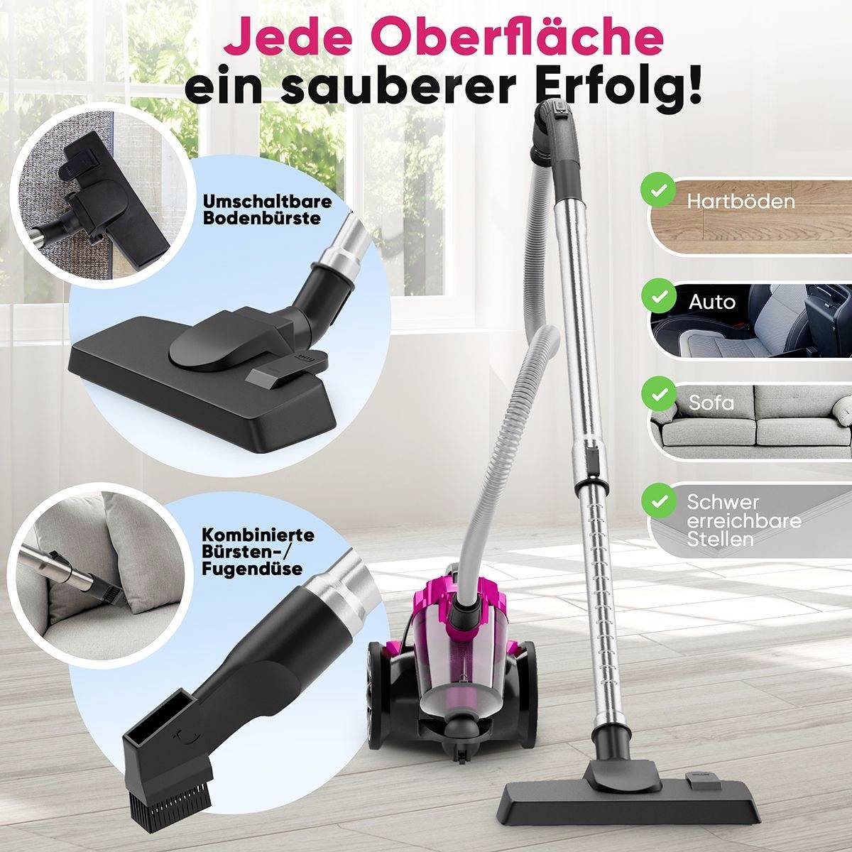 Profi-Care PC-BS 3134 Staubsauger ohne Beutel Beutellos