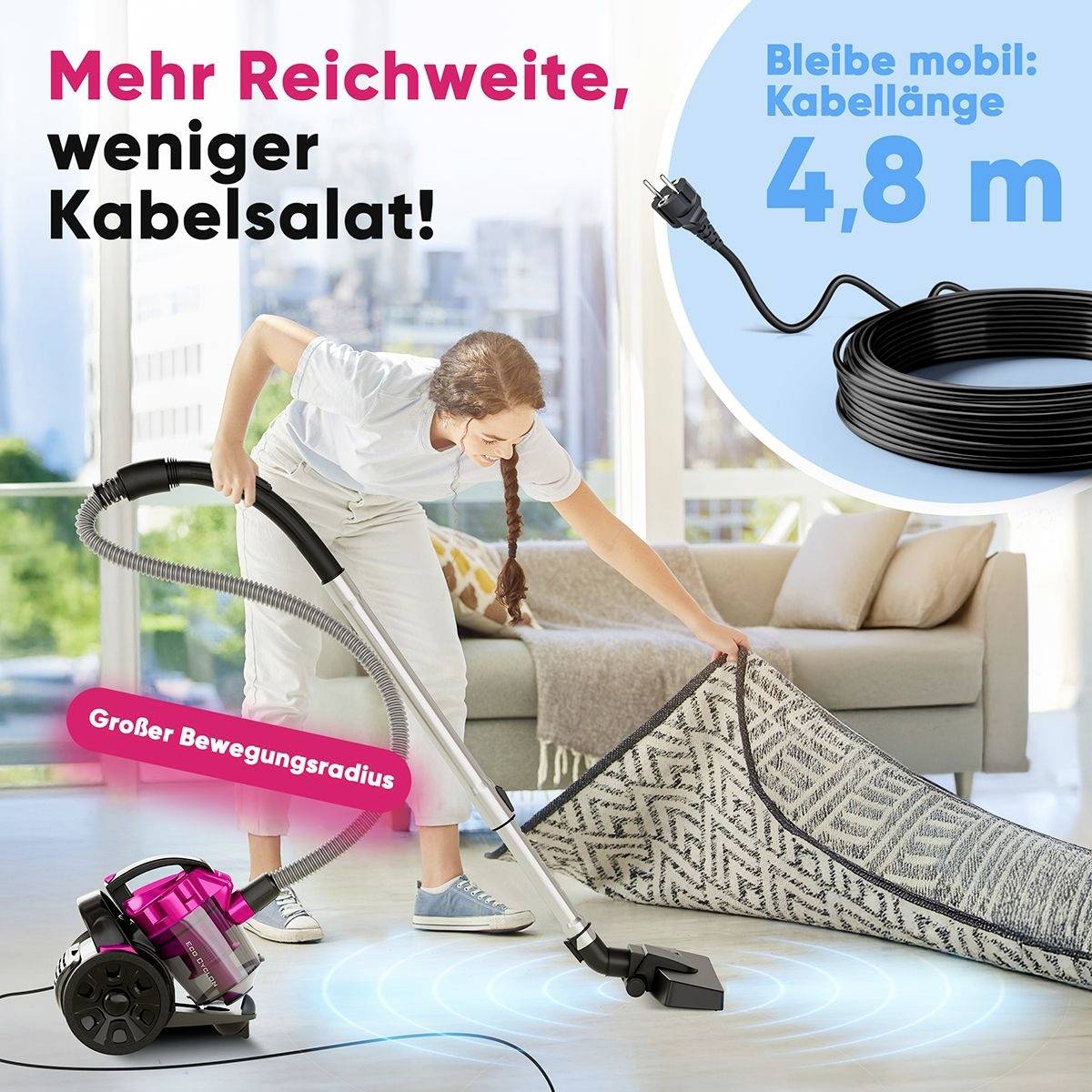 Profi-Care PC-BS 3134 Staubsauger ohne Beutel Beutellos