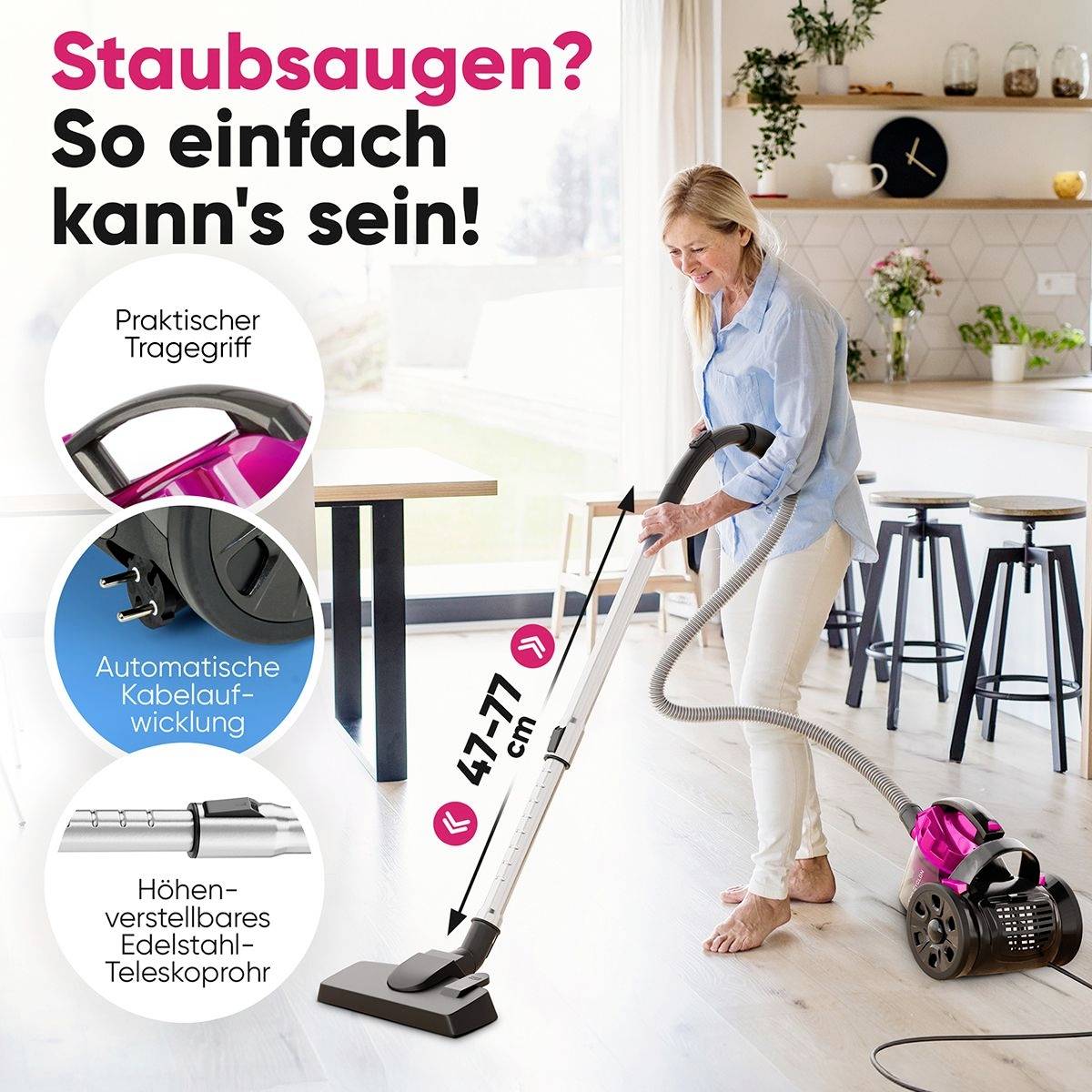 Profi-Care PC-BS 3134 Staubsauger ohne Beutel Beutellos