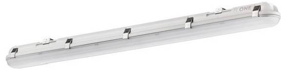 Pracht 5852234 5852234-LUNA_BL_ONE LED-Feuchtraum-Wannenleuchte LED Lichtquelle durch Elektrofachkraft austauschbar 52W