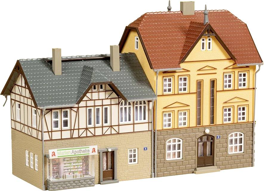 Auhagen 12354 H0, TT Wohnhäuser Bahnhofstraße 2/4