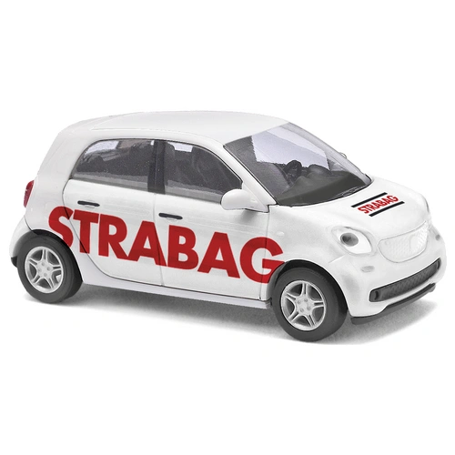 Busch 49562 H0 PKW Modell Smart Forfour 14, Strabag Busch 49562 H0 PKW Modell Smart Forfour 14, Strabag