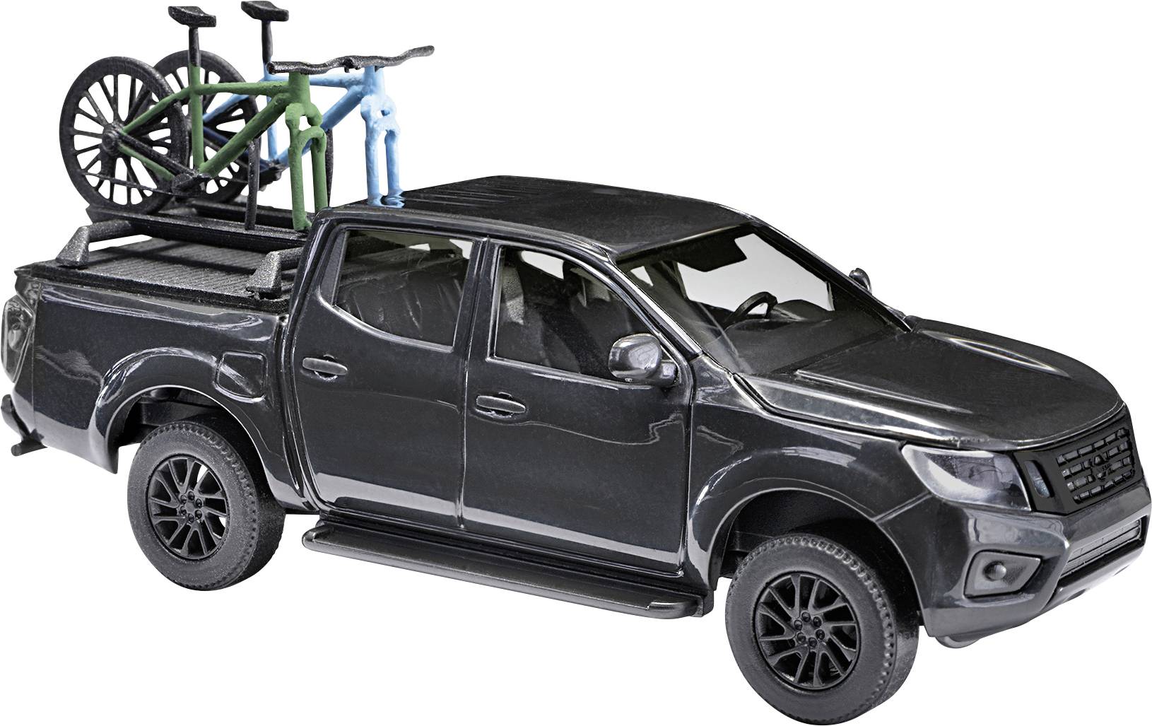 Busch 53724 H0 PKW Modell Nissan Navara mit zwei Bike