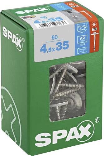 SPAX 4577000450357 Spenglerschraube 4.5 mm 35 mm T-STAR plus Edelstahl A2 60 St.