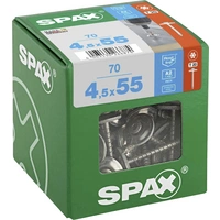 SPAX 4577000450556 Spenglerschraube 4.5mm 55mm T-STAR plus Edelstahl A2 70St. SPAX 4577000450556 Spenglerschraube 4.5mm 55mm T-STAR plus Edelstahl A2 70St.
