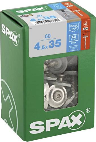 SPAX 4587000450357 Spenglerschraube 4.5 mm 35 mm T-STAR plus Edelstahl A2 60 St.