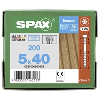 SPAX 0537000500403 Holzschraube 5 mm 40 mm T-STAR plus Edelstahl A2 200 St. SPAX 0537000500403 Holzschraube 5 mm 40 mm T-STAR plus Edelstahl A2 200 St.