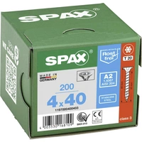 SPAX 1197000400403 Holzschraube 4mm 40mm T-STAR plus Edelstahl A2 200St. SPAX 1197000400403 Holzschraube 4mm 40mm T-STAR plus Edelstahl A2 200St.