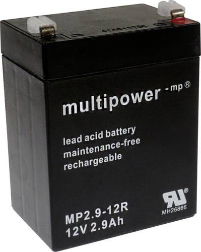 Multipower MP2,9-12R 138769 Bleiakku 12 V 2.9 Ah Blei-Vlies (AGM) (B x H x T) 79 x 107 x 56 mm Flac