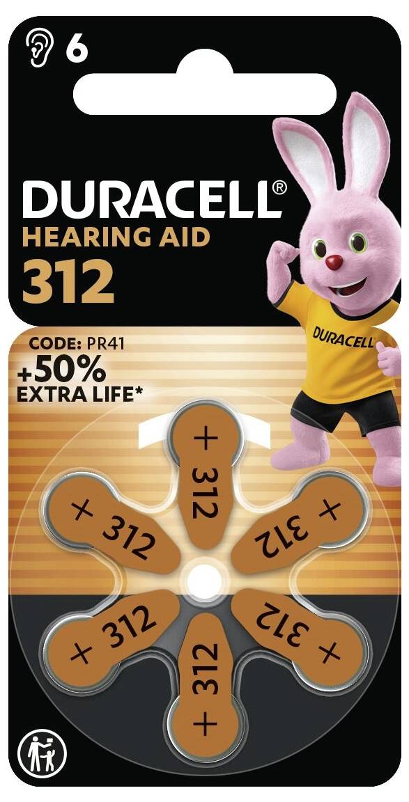 Duracell Hörgerätebatterie ZA 312 1.45V 1 St. 160 mAh Zink-Luft