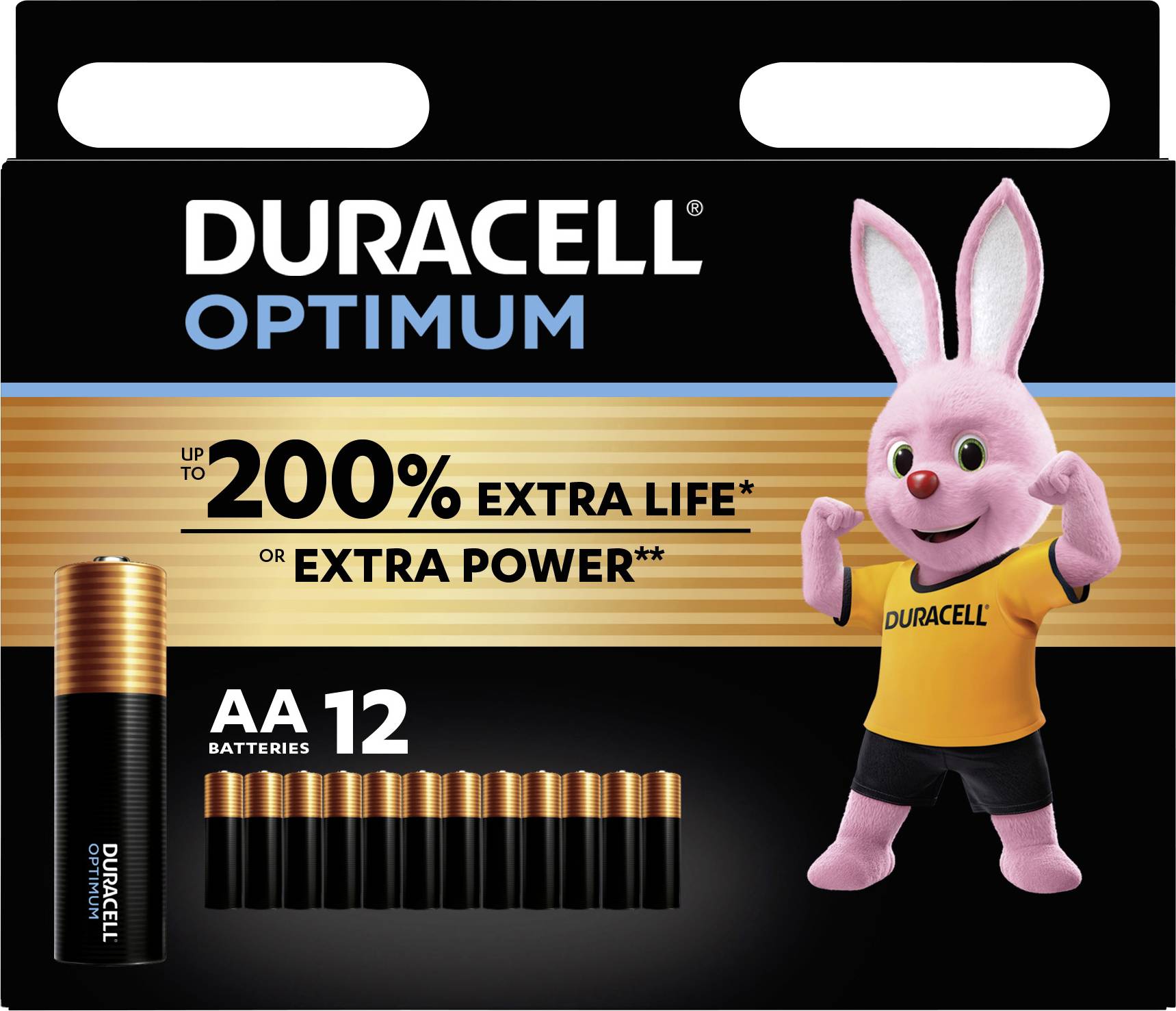 Duracell Optimum Mignon (AA)-Batterie Alkali-Mangan 1.5 V 12 St.