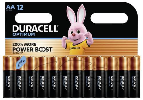Duracell Optimum Mignon (AA)-Batterie Alkali-Mangan 1.5 V 12 St.