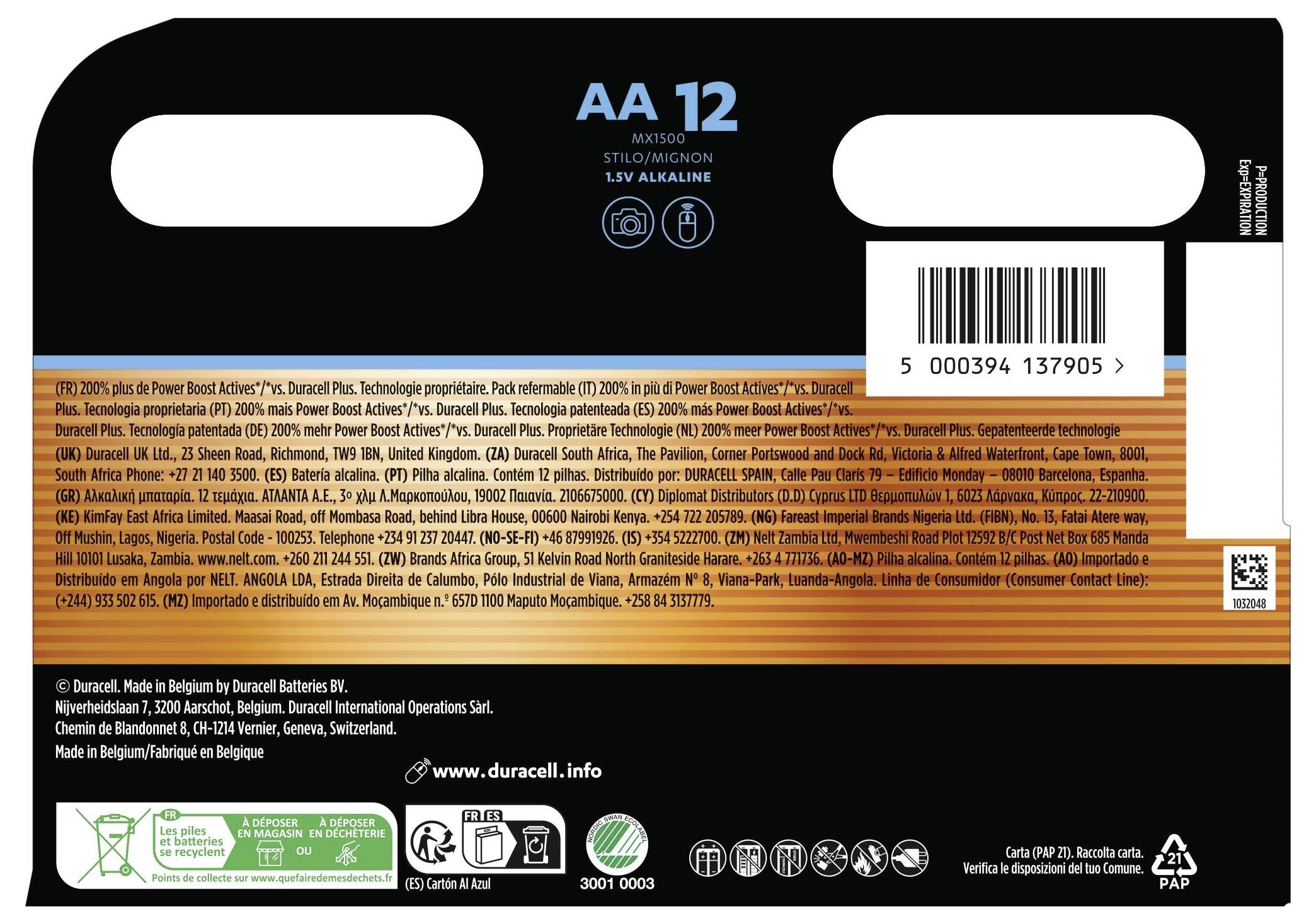 Packung Duracell Hörgerätebatterien, Größe 312, mit dem Duracell Häschen. Gekennzeichnet mit „Code: PR41