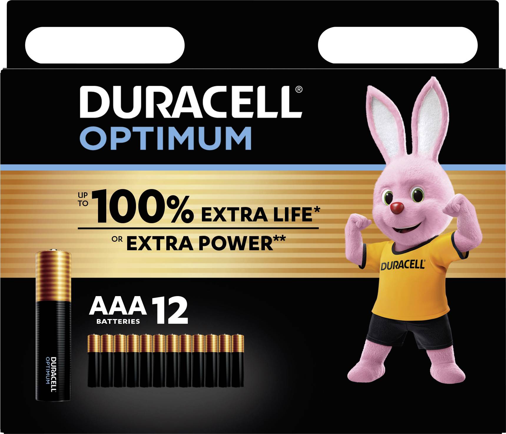 Duracell Optimum Micro (AAA)-Batterie Alkali-Mangan 1.5 V 12 St.