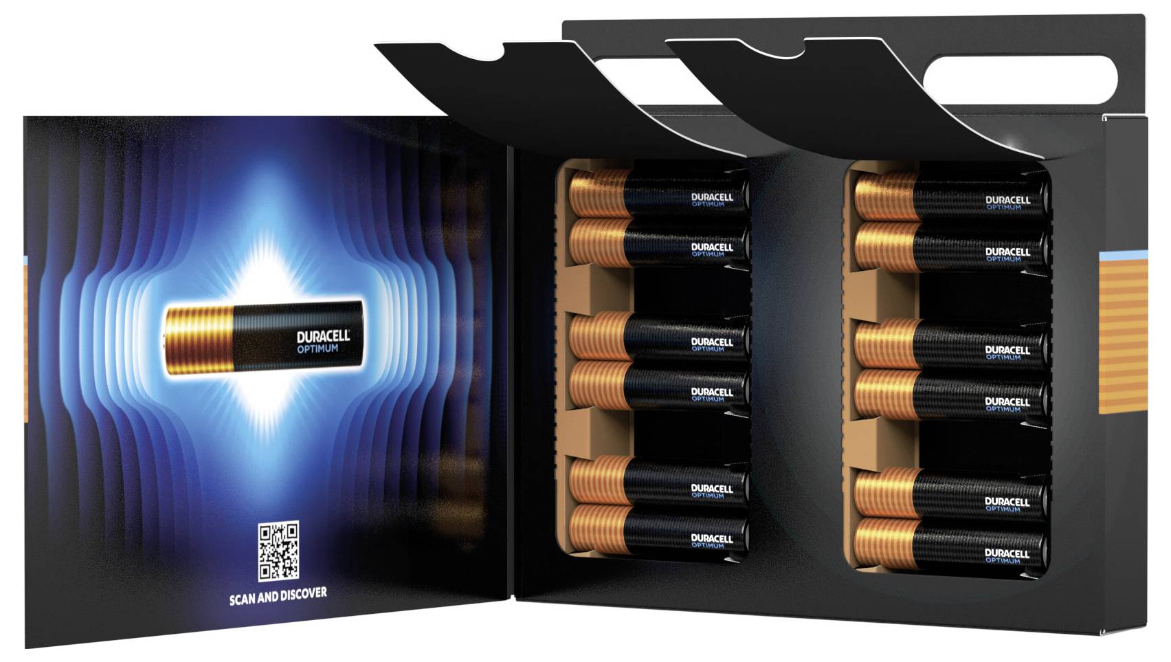 Duracell Optimum Micro (AAA)-Batterie Alkali-Mangan 1.5V 12St.