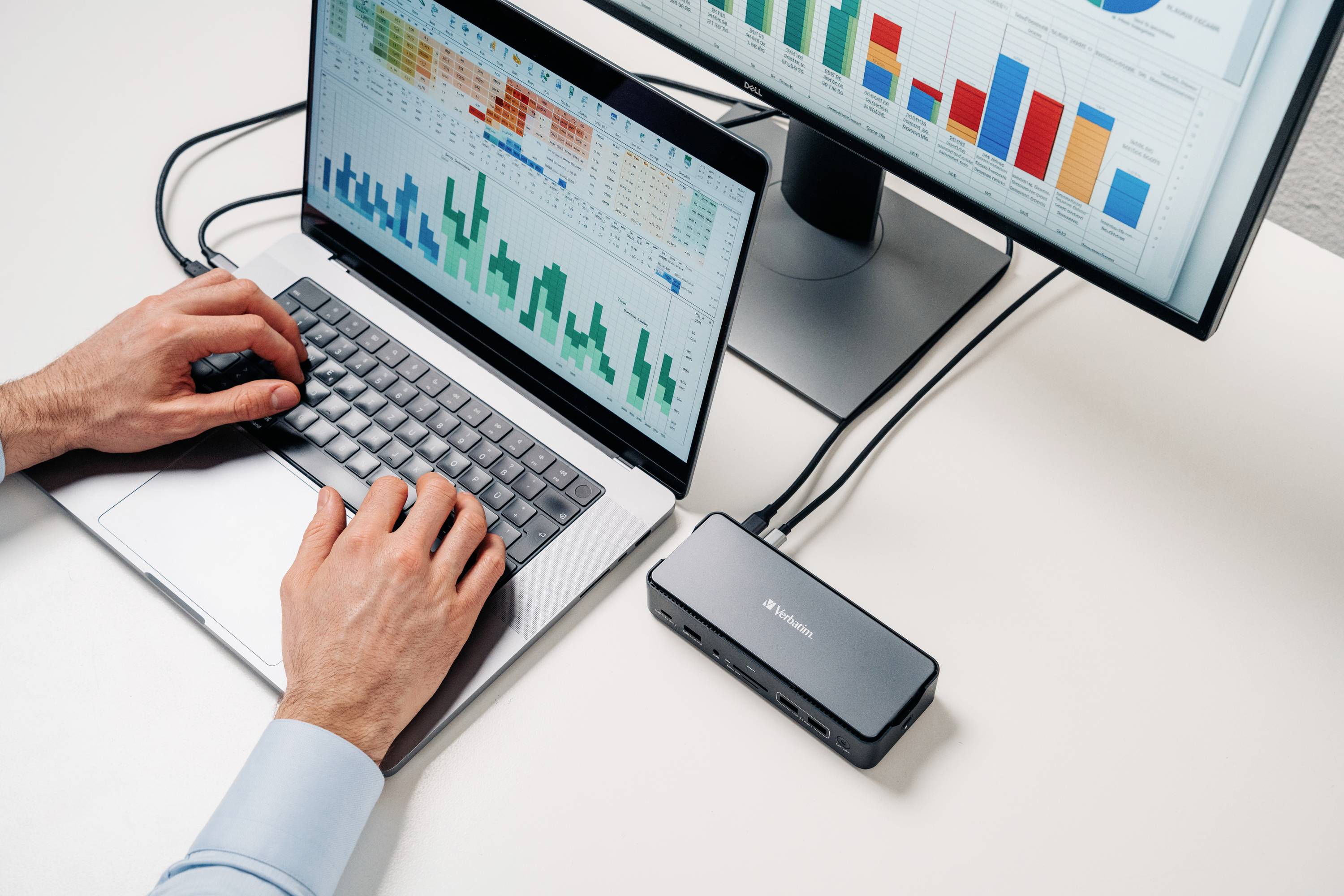 Verbatim USB-C® Dockingstation CDS-15SSD Passend für Marke Dockingstations: Universal Inkl. integrierter SSD, M.2 SSD Steckplatz