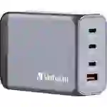 Verbatim GNC-240 GaN Reiseladeadapter 240W 1x USB-A, 3x USB-C® USB PD, USB PD 3.1, QC 3.0 Grau GaN, mit Europa-Adapter, mit Verbatim GNC-240 GaN Reiseladeadapter 240W 1x USB-A, 3x USB-C® USB PD, USB PD 3.1, QC 3.0 Grau GaN, mit Europa-Adapter, mit