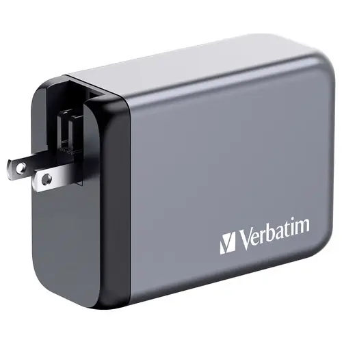 Verbatim GNC-240 GaN Reiseladeadapter 240W 1x USB-A, 3x USB-C® USB PD, USB PD 3.1, QC 3.0 Grau GaN, mit Europa-Adapter, mit Verbatim GNC-240 GaN Reiseladeadapter 240W 1x USB-A, 3x USB-C® USB PD, USB PD 3.1, QC 3.0 Grau GaN, mit Europa-Adapter, mit
