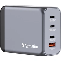 Verbatim GNC-200 GaN Reiseladeadapter 200 W 1x USB-A, 3x USB-C® USB PD, USB PD 3.0, QC 3.0 Grau GaN Verbatim GNC-200 GaN Reiseladeadapter 200 W 1x USB-A, 3x USB-C® USB PD, USB PD 3.0, QC 3.0 Grau GaN