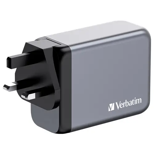 Verbatim GNC-200 GaN Reiseladeadapter 200 W 1x USB-A, 3x USB-C® USB PD, USB PD 3.0, QC 3.0 Grau GaN Verbatim GNC-200 GaN Reiseladeadapter 200 W 1x USB-A, 3x USB-C® USB PD, USB PD 3.0, QC 3.0 Grau GaN